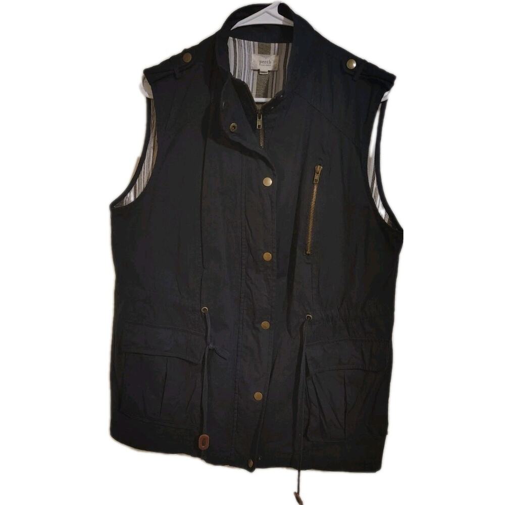 Perch Vest Size 1x Woman's Navy Blue Outdoors Utility Blu Pepper Sleeveless Camp